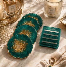 Load image into Gallery viewer, Custom Order Coaster Set (4 Coasters + Matching Holder) DesignZ by CT