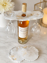 Load image into Gallery viewer, Custom Order Wine Holder Bundle - 2 Glasses & 2 Coasters DesignZ by CT