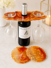 Load image into Gallery viewer, Custom Order Wine Holder Bundle - 2 Glasses & 2 Coasters DesignZ by CT
