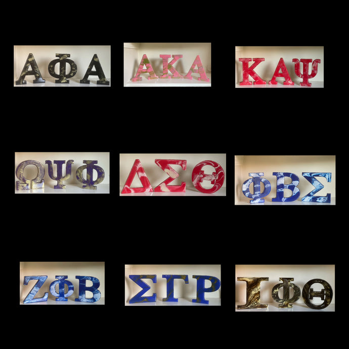 Custom Order 7 inch Greek Letters DesignZ by CT 