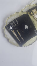 Load and play video in Gallery viewer, Custom Playing Card Coaster Set | Handmade Resin Art
