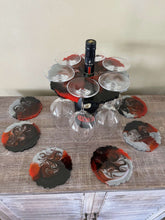 Load image into Gallery viewer, Custom Order Wine Holder Bundle &amp; 6 Large Coasters DesignZ by CT
